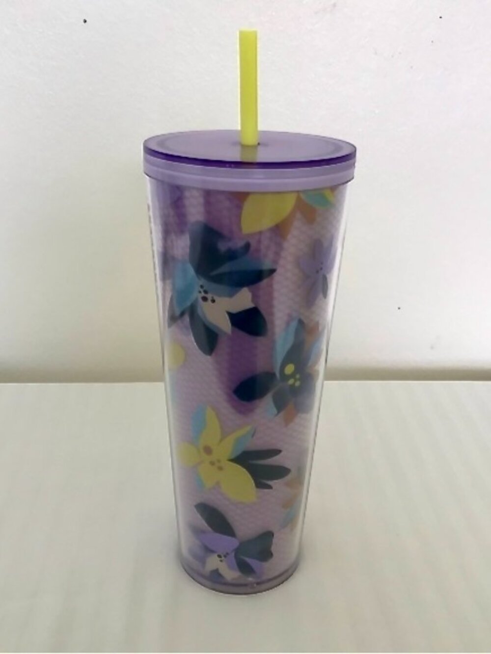 NWT Starbucks Drifting Magnolias Floral Venti Cold Cup 24oz Purple 2023